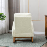 Holaki Rocking Chair with Pocket, High Back Glider for Nursery & Living Room,White