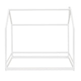 Holaki Twin Size Wood House Bed for Kids, White