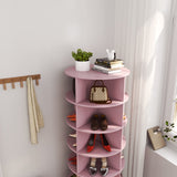 Holaki Wooden Rotating Shoe Rack Tower, 6/7-Tier Spinning Shoe Organizer, Free Standing 360° Revolving Lazy Susan Shoe Rack for Entryway, Fits 24/28 Pairs of Shoes, White