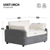 Single Sofa Chair,50" x 43" Oversized Accent Chair, Modern Upholstered Comfy Armchair, Deep Seat Reading Chair with 2 Pillows for Living Room, Bedroom, Office,3 Colors Couch