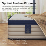 Queen Mattress, Holaki 12" Cooling-Gel Memory Foam Mattress in a Box, Individual Pocket Spring Mattress with Motion Isolation & Pressure‑Relief Comfort for Bedroom, Medium Firm, CertiPUR-US