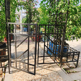 Holaki Metal Garden Arch with Adjustable Width Climbing Plants Support Rose Arch Outdoor Black
