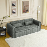 Holaki 82.3” Sofa Bed Couch,Convertible 3-Seater Sofas with King Size Pull Out Sofabed,3 in 1 Pullout Couches w/ 2 Drawers & Pillows for Living Room,Velvet Sofa Bed,Modern Upholstered Lounge Sofa