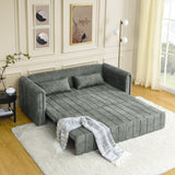 Holaki 82.3” Sofa Bed Couch,Convertible 3-Seater Sofas with King Size Pull Out Sofabed,3 in 1 Pullout Couches w/ 2 Drawers & Pillows for Living Room,Velvet Sofa Bed,Modern Upholstered Lounge Sofa