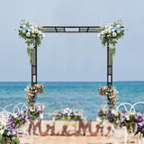 Holaki Metal Garden Arch with Adjustable Width Climbing Plants Support Rose Arch Outdoor Black