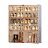 Holaki Portable Shoe Rack Organizer for Closet Entryway, Stackable Sneaker Storage Shoe Cabinet with Magnetic Clear Door, Large Plastic Storage containers Bins with Lids 5 Tiers 20 Pairs