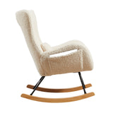 Holaki Rocking Chair Nursery, Modern Rocking Chair with High Backrest